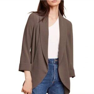 Aritzia Wilfred Chevalier Blazer Jacket Mocha Brown SIZE 4 EUC